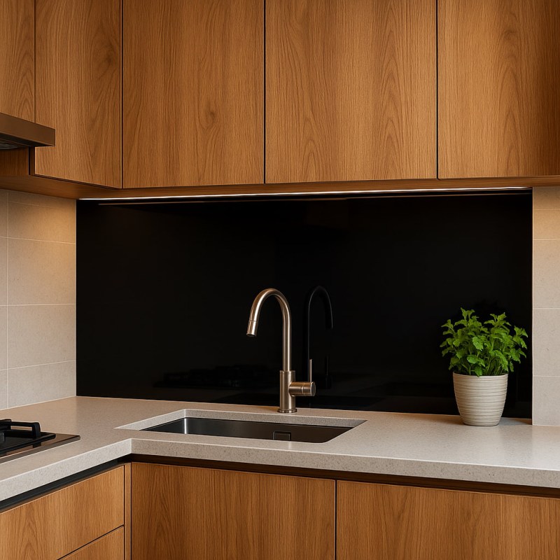 Crédence en verre laqué